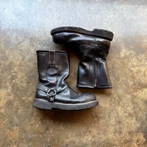 Vintage Harley Davidson Steel Toe Biker Boots